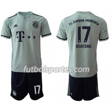 Camisetas Bayern de Múnich Boateng 17 Niño Segunda Equipacion 2018/2019